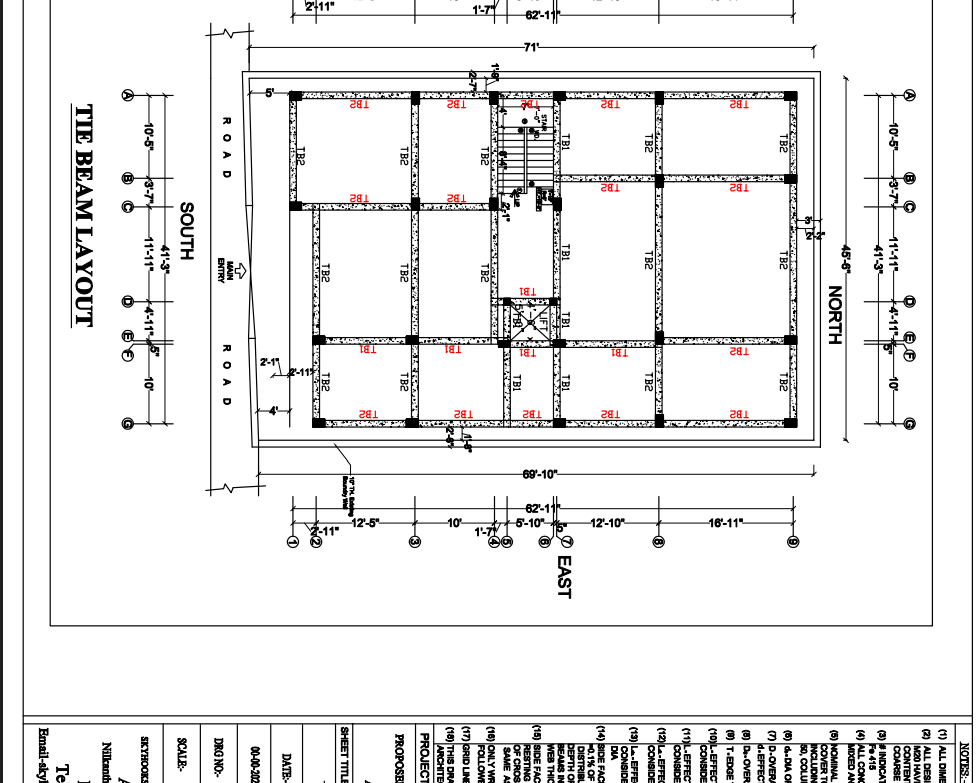 Tie Beam Layout